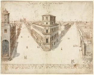 Dix-huit vues de Rome : Les Quattro Fontane vers Santa Maria Maggiore