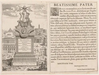Frontispice de "Prospectus Locurum Urbis Romae Insign[ium]"