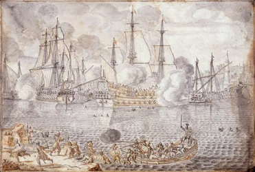 Bataille navale (gravure)