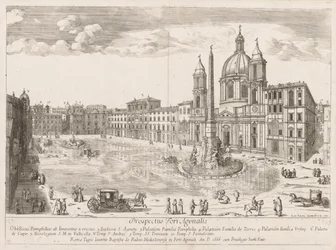 Piazza Navona de Prospectus Locurum Urbis Romae Insignium, 1666