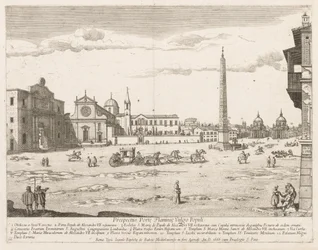 Piazza del Popolo de "Prospectus Locurum Urbis Romae Insign[ium]"