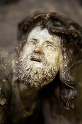 Retable, panneau gauche (détail), Le portement de croix