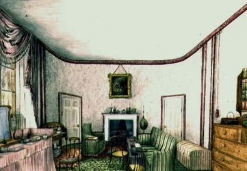 La chambre rose à Aynhoe