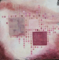 Abstraction carrée rose