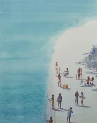 Plage vue à vol d