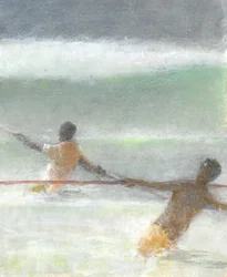 Pêcheurs tirant des filets, 2015