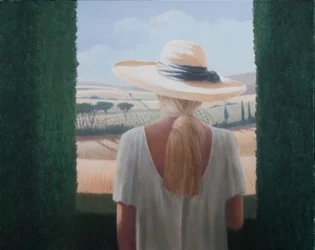 Fille, vue de dos, Toscane, 2012