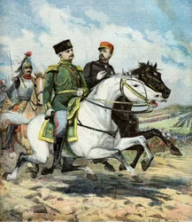 Général français Saussier et général russe Dragomiroff