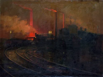 Les aciéries de Dowlais, Cardiff la nuit