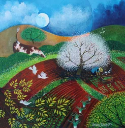 Nosy Cow révisé, 2024 (acrylique sur lin)