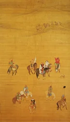 Koubilaï Khan (1214-94) à la chasse, dynastie Yuan