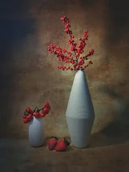Nature morte aux baies rouges