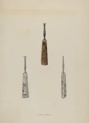 Marqueur de guide en cuir, vers 1937