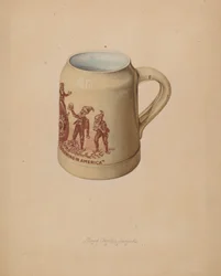 Chope en grès pour bière