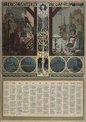 Usine électrique de Strasbourg. Calendrier pour l