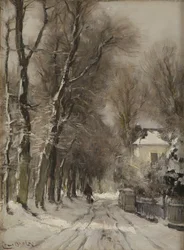 Un chemin enneigé en hiver
