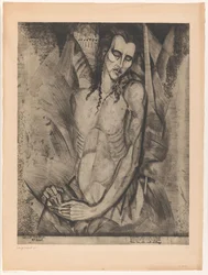 Homme nu aux yeux fermés