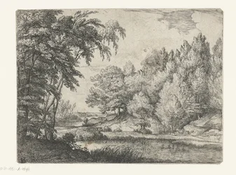 Paysage avec une rivière sinueuse
