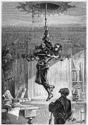Dessin de Leon Benett, du livre de Jules Verne 