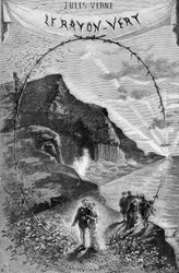 Frontispice du roman de Jules Verne « Le Rayon Vert », collection Hetzel/Voyages Extraordinaires 1882. Dessin de Léon Benett.