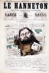 Portrait de Gustave Courbet, peintre français (1819-1877). Dans Le Hanneton