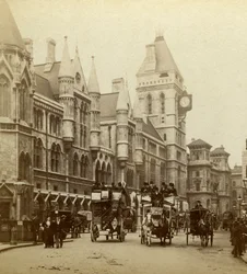 Tribunaux, Strand, Londres, fin XIXe siècle