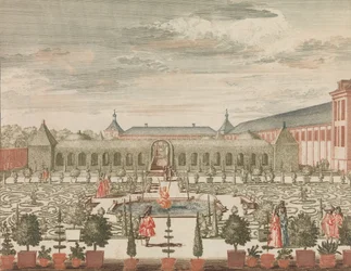 Le Jardin de la Reine avec le Cabinet Vert, et l