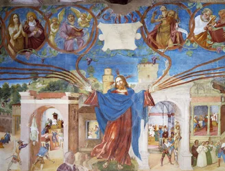 Jésus-Christ (détail du Martyre de Sainte Barbe, des Histoires de Sainte Barbe)