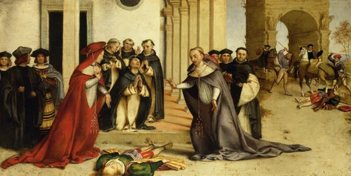 Saint Dominique ressuscitant Napoleone Orsini par Lorenzo Lotto