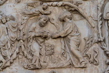 Gédéon essorant la toison, détail de l