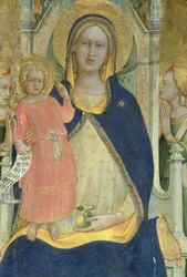 Madone et Enfant en trône avec des saints (détail)