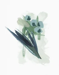 Fleurs bleues abstraites