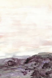 Paysage violet brumeux