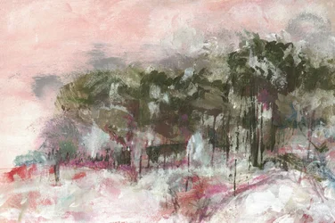 Paisible paysage rose