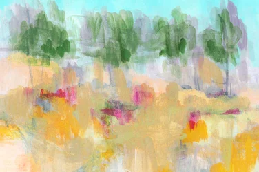 Paysage champêtre haut en couleur