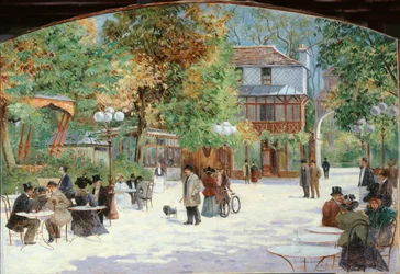 Au Chalet du Château de Madrid, au Bois de Boulogne, vers 1895
