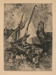 Bateaux de pêche, Normandie (Environ de Caen)
