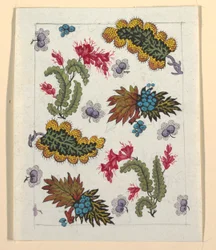Motif floral pour textile imprimé