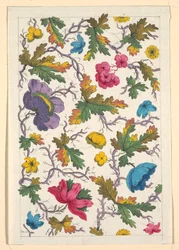 Motif floral pour textile imprimé