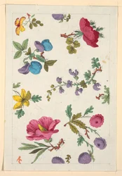 Motif floral pour textile imprimé