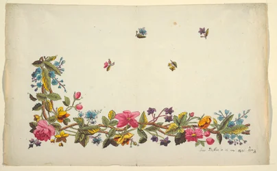 Motif floral pour textile imprimé