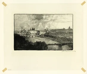 Paris, vu du Pavillon de Flore, planche onze du Long de la Seine et des Boulevards