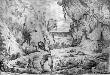 Trois fois le terrain a tremblé sous mes pieds gravure d