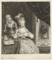 Jeune femme lisant une lettre