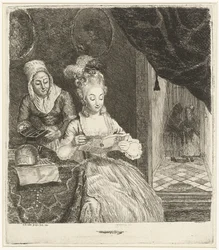 Jeune femme lisant une lettre
