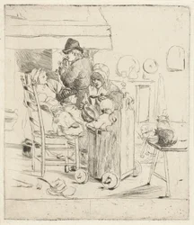 Scène de cuisine avec enfants