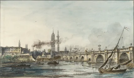 Vue à travers la Tamise vers l