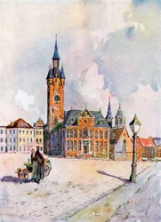 Lierre. Hotel De Ville (colour litho)
