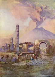 Pompéi, Vésuve au loin