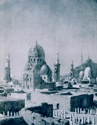 Les tombeaux des califes, Le Caire, Égypte, 1928